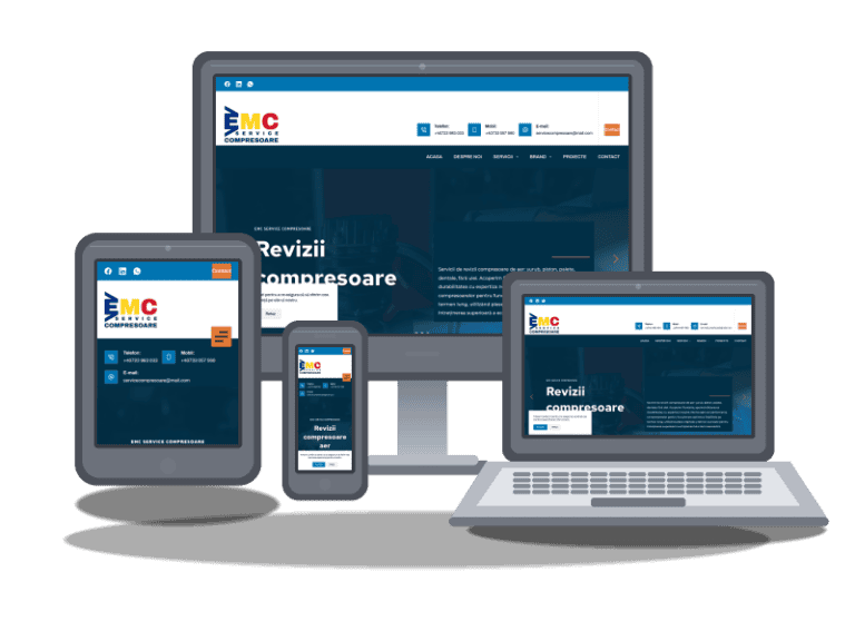 EmcServiceCompresoare.ro – site de prezentare 3 site de prezentare EMC Service Compresoare - proiect la cheie realizat de Terra Sacrae Agency