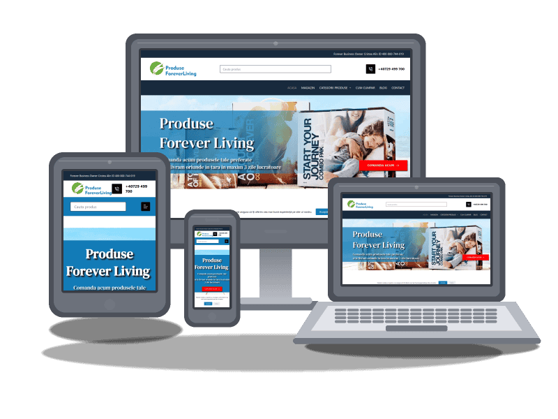 ProduseForever.shop.ro – magazin online 14 magazin online optimizat AI ProduseForever.shop.ro - proiect la cheie realizat de Terra Sacrae Agency