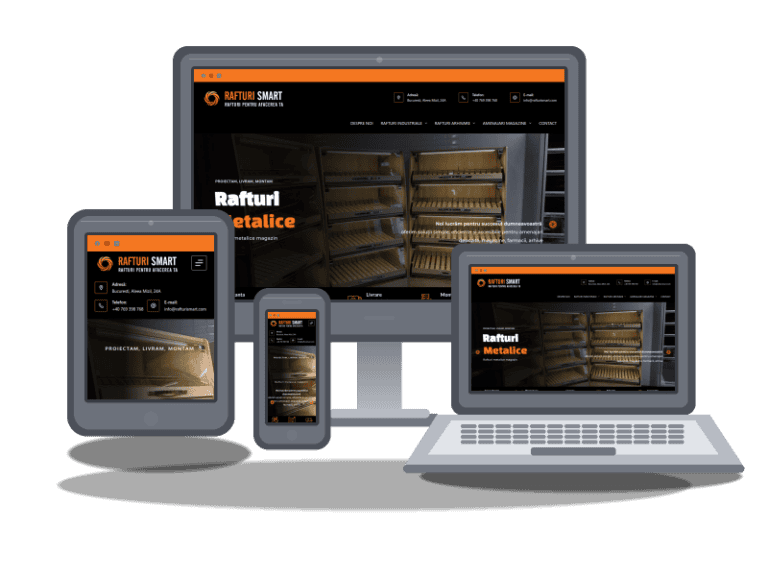 Rafturi Smart – site de prezentare 1 site de prezentare Rafturi Smart - proiect la cheie realizat de Terra Sacrae